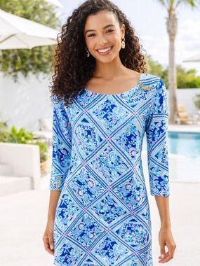 Lilly Pulitzer XS Meet Me On The Dock Sophie Dress Zanzibar Blue Resort Preppy
